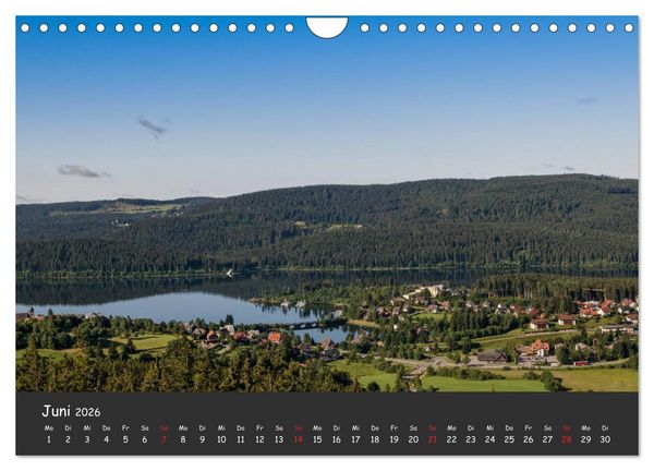 Produktbild: Schluchsee Naturpark S&uuml;dschwarzwald (Wandkalender 2026 DIN A4 quer), CALVENDO Monatskalender