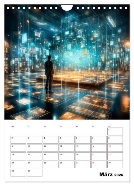Produktbild: K&Uuml;NSTLICHE INTELLIGENZ Cooler Terminplaner (Wandkalender 2026 DIN A4 hoch), CALVENDO Monatskalender