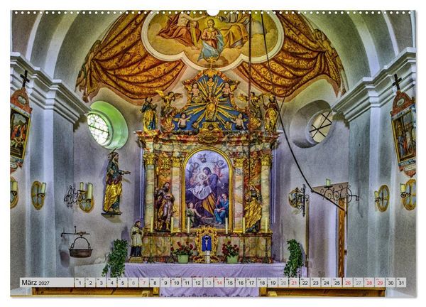 Produktbild: Kirchen und Kapellen (Wandkalender 2027 DIN A2 quer), CALVENDO Monatskalender
