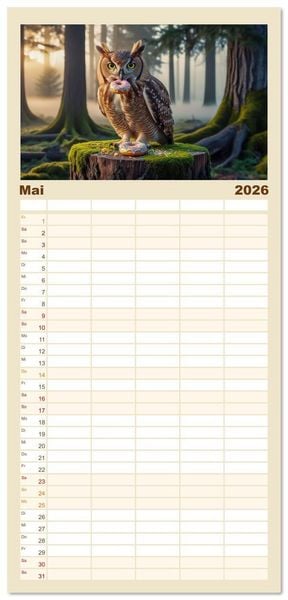 Produktbild: Familienplaner 2026 - Mahlzeit... Wie wir Sie selten sehen! mit 5 Spalten (Wandkalender, 21 x 45 cm) CALVENDO