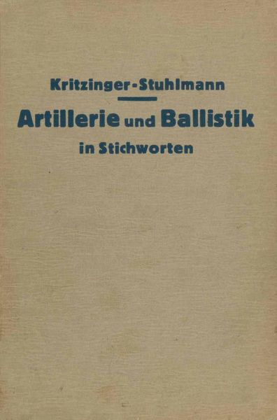 Produktbild: Artillerie und Ballistik in Stichworten