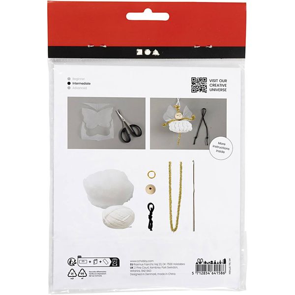 Produktbild: Creativ Company DIY Sets Stricken & H&auml;keln Mini Kreativ Set H&auml;keln, Weihnachten, Engel