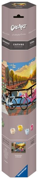 Produktbild: CreArt Canvas Leinwand - Amsterdam zum Sonnenuntergang