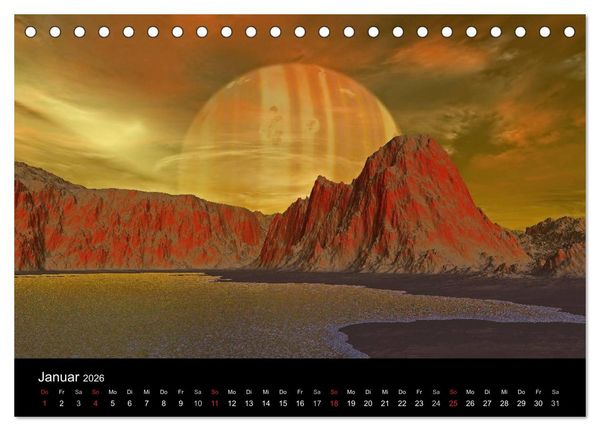 Produktbild: Fantasie-Planeten (Tischkalender 2026 DIN A5 quer), CALVENDO Monatskalender