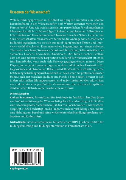 Produktbild: Urszenen der Wissenschaft