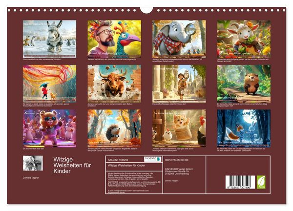Produktbild: Witzige Weisheiten f&uuml;r Kinder (Wandkalender 2026 DIN A3 quer), CALVENDO Monatskalender