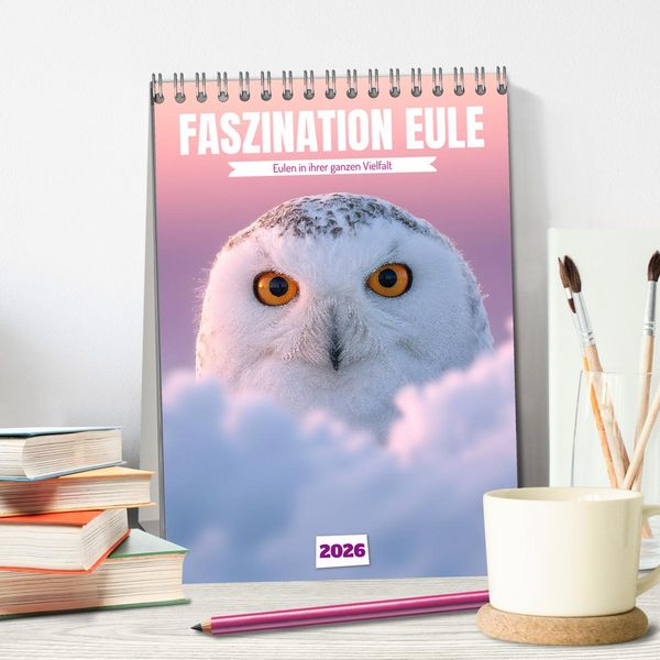 Produktbild: Faszination Eule - Eulen in ihrer ganzen Vielfalt (Tischkalender 2026 DIN A5 hoch), CALVENDO Monatskalender