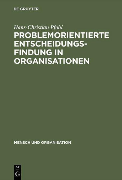 Produktbild: Problemorientierte Entscheidungsfindung in Organisationen