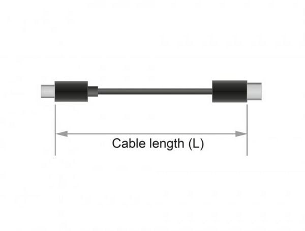 Produktbild: Delock USB-Kabel USB 3.2 Gen1 (USB 3.0 / USB 3.1 Gen1) USB-C&reg; Stecker, USB-C&reg; Buchse 1.00 m Schwarz 85533