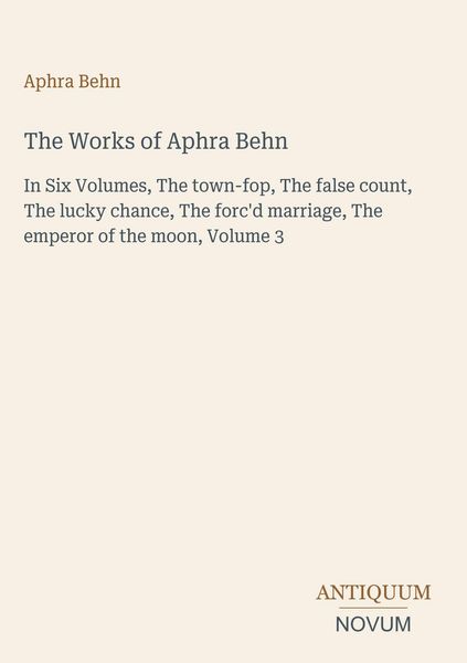Produktbild: The Works of Aphra Behn