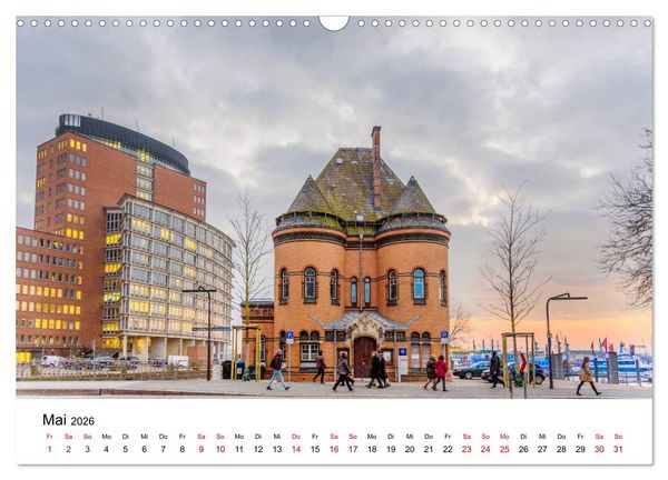 Produktbild: Die farbige Hafenstadt Hamburg (Wandkalender 2026 DIN A3 quer), CALVENDO Monatskalender