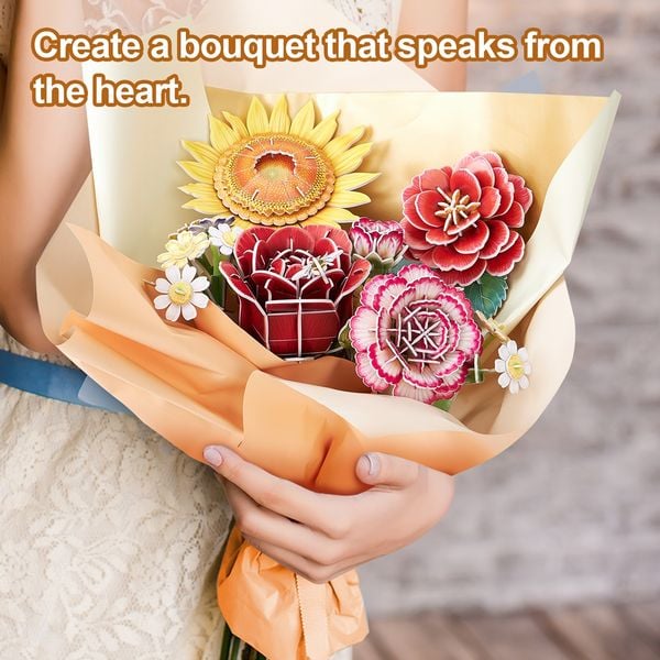 Produktbild: CUBICFUN - 3D Puzzle Blumentopf Nelke 134 Teile