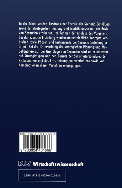 Produktbild: Szenario-Technik in der strategischen Unternehmensplanung