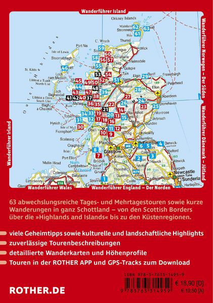 Produktbild: ROTHER Wanderf&uuml;hrer Schottland. 63 Tages- und Mehrtageswanderungen an den K&uuml;sten und in den Highlands