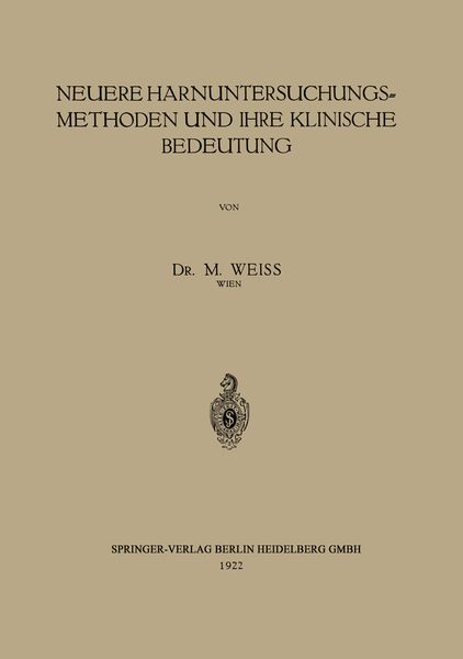 Produktbild: Neuere Harnuntersuchungsmethoden und ihre klinische Bedeutung