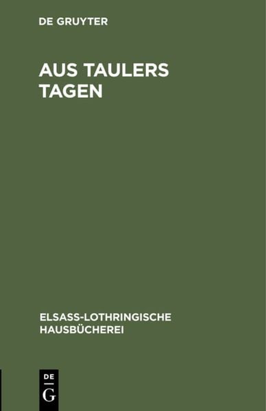 Produktbild: Aus Taulers Tagen