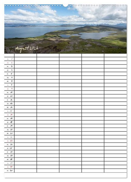 Produktbild: Isle of Skye - Schottlands Inseln - Familienplaner (hochwertiger Premium Wandkalender 2026 DIN A2 hoch), Kunstdruck in Hochglanz