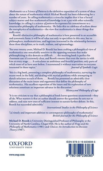 Produktbild: Mathematics as a Science of Patterns