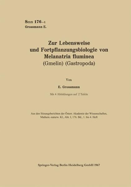 Produktbild: Zur Lebensweise und Fortpflanzungsbiologie von Melanatria fluminea (Gmelin) (Gastropoda)
