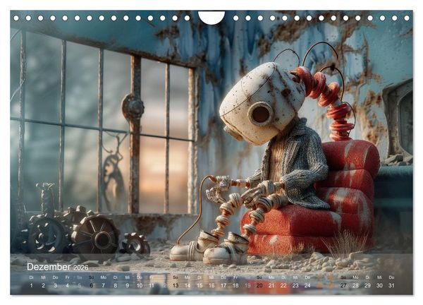 Produktbild: Die Melancholie der kleinen Roboter (Wandkalender 2026 DIN A4 quer), CALVENDO Monatskalender