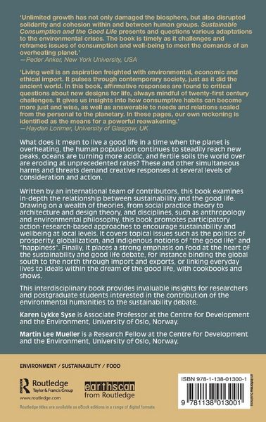 Produktbild: Sustainable Consumption and the Good Life