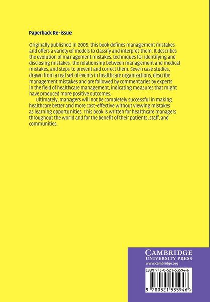 Produktbild: Management Mistakes in Healthcare