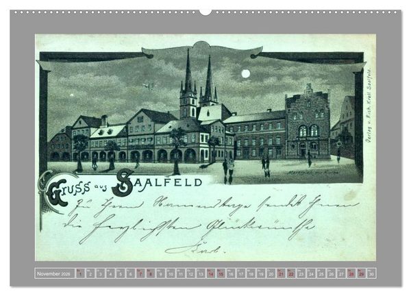 Produktbild: Gru&szlig; aus Saalfeld an der Saale (Wandkalender 2026 DIN A2 quer), CALVENDO Monatskalender