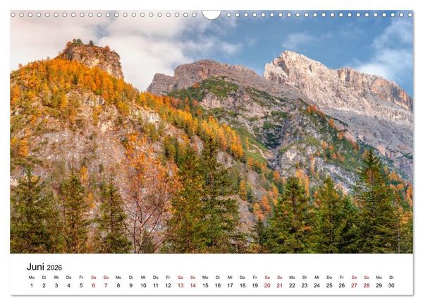 Produktbild: Dolomiten, Drei Zinnen Naturpark: Alpenlandschaften (Wandkalender 2026 DIN A3 quer), CALVENDO Monatskalender