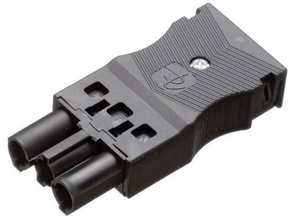 Adels-Contact 17798 Netz-Steckverbinder AC Buchse, gerade Gesamtpolzahl: 2 + PE 16 A Schwarz 1 St.