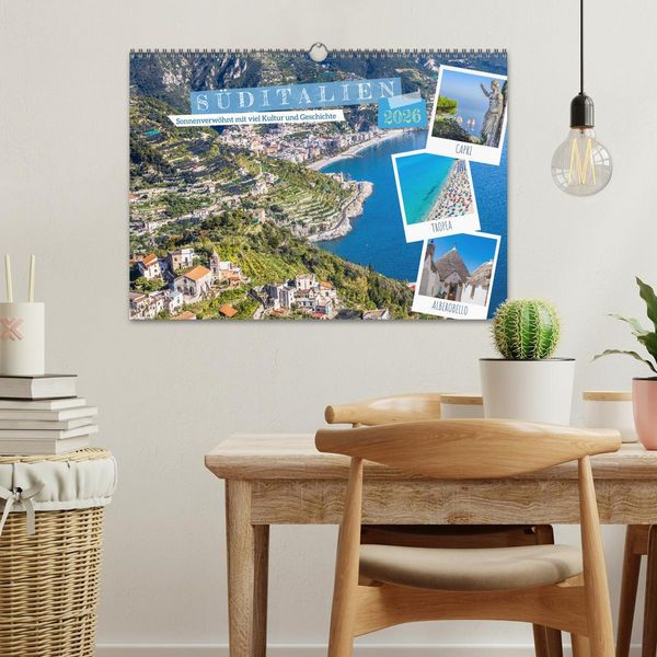 Produktbild: S&uuml;ditalien - Sonnenverw&ouml;hnt mit viel Kultur und Geschichte (Wandkalender 2026 DIN A3 quer), CALVENDO Monatskalender