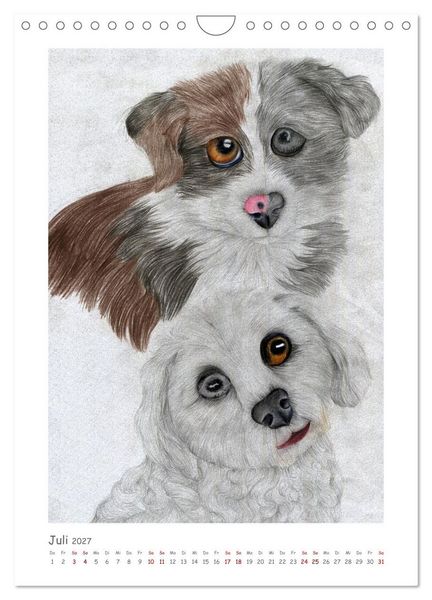 Produktbild: Die Sprache der Augen: Die Seele von Hund und Katze in handgemalten Portr&auml;ts (Wandkalender 2027 DIN A4 hoch), CALVENDO Monatskalender