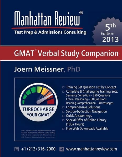 Produktbild: Manhattan Review GMAT Verbal Study Companion [5th Edition]