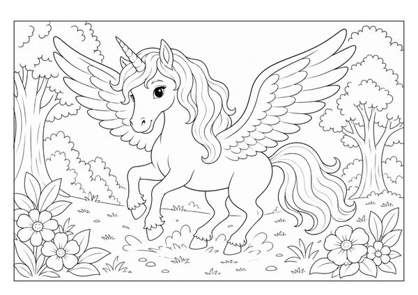 Produktbild: Einhorn Malbuch f&uuml;r M&auml;dchen von 6&ndash;8 Jahren mit 50 zauberhaften Ausmalbildern