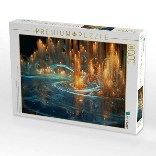 Produktbild: CALVENDO Puzzle Leuchtende Wasserwelt - organische Formen als abstrakte Kunst | 1000 Teile Lege-Gr&ouml;&szlig;e 64x48cm Foto-Puzzle f&uuml;r gl&uuml;ckliche Stunden