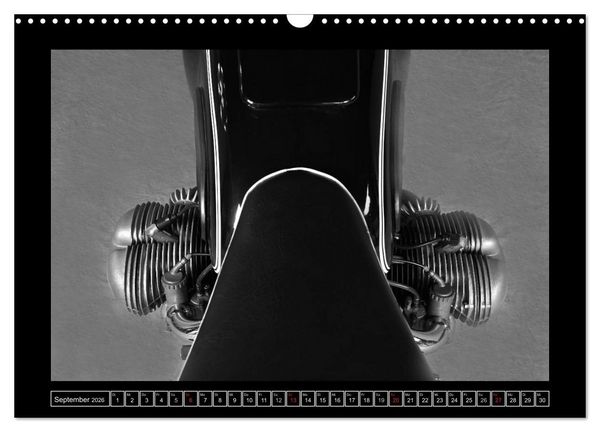Produktbild: BMW R69S in schwarzweiss (Wandkalender 2026 DIN A3 quer), CALVENDO Monatskalender