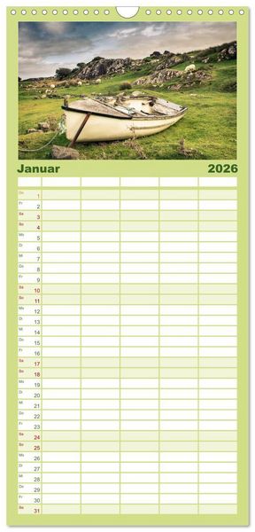 Produktbild: Familienplaner 2026 - Irland - Zauberhafte Insel in gr&uuml;n mit 5 Spalten (Wandkalender, 21 x 45 cm) CALVENDO