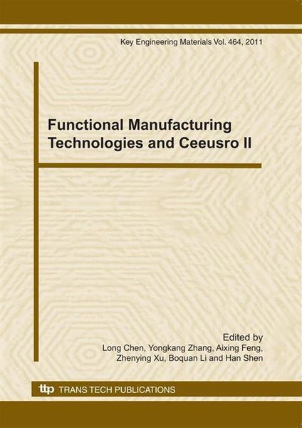 Produktbild: Functional Manufacturing Technologies and Ceeusro II