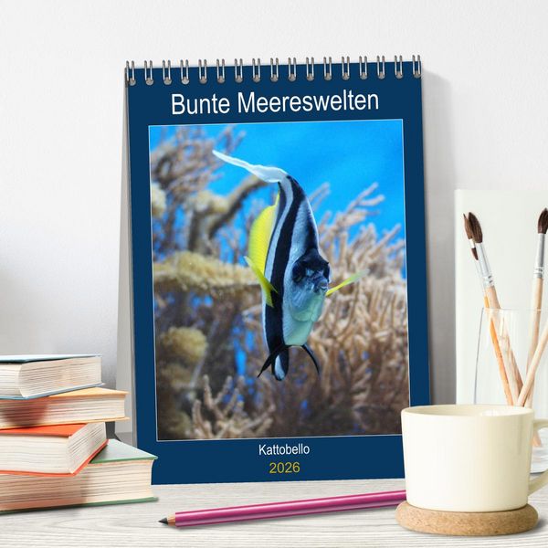 Produktbild: Bunte Meereswelten (Tischkalender 2026 DIN A5 hoch), CALVENDO Monatskalender