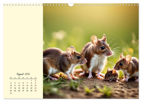 Produktbild: Goldige M&auml;use im Gr&uuml;nen (Wandkalender 2026 DIN A3 quer), CALVENDO Monatskalender