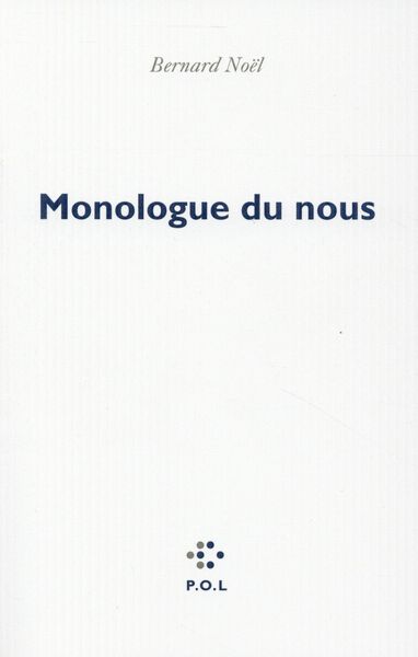 Produktbild: Monologue du nous