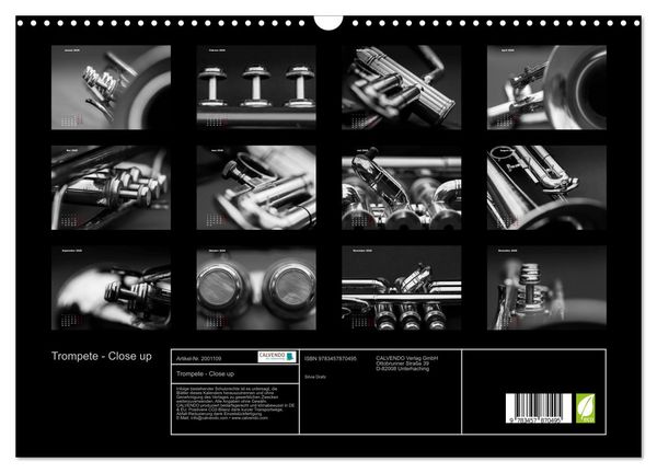 Produktbild: Trompete - Close up (Wandkalender 2026 DIN A3 quer), CALVENDO Monatskalender