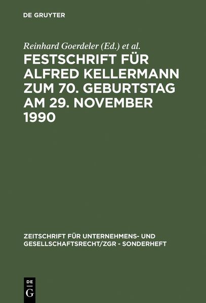Produktbild: Festschrift f&uuml;r Alfred Kellermann zum 70. Geburtstag am 29. November 1990