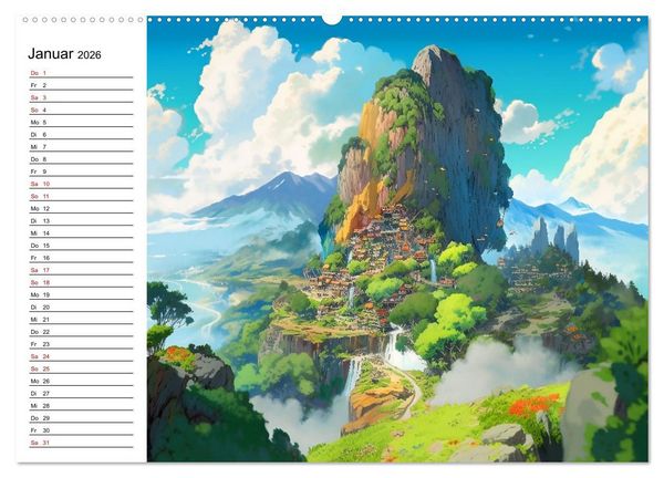 Produktbild: Anime Traumwelten (Wandkalender 2026 DIN A2 quer), CALVENDO Monatskalender