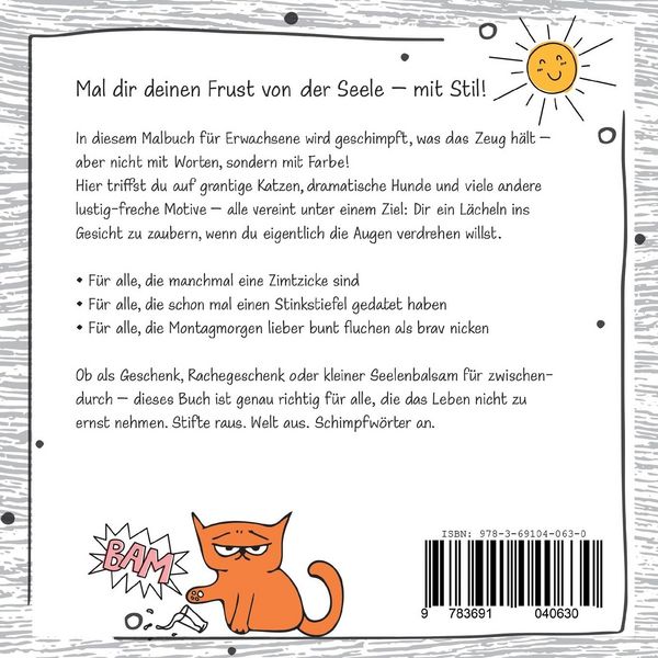 Produktbild: Das frechste Schimpfw&ouml;rter-Malbuch f&uuml;r charmant genervte Erwachsene