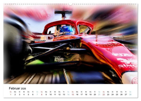 Produktbild: Formel 1 kreativ - Digital Art von Jean-Louis Glineur (hochwertiger Premium Wandkalender 2026 DIN A2 quer), Kunstdruck in Hochglanz