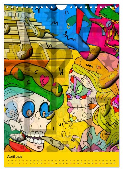 Produktbild: Nico Bielows Dia los Muertos (Wandkalender 2026 DIN A4 hoch), CALVENDO Monatskalender