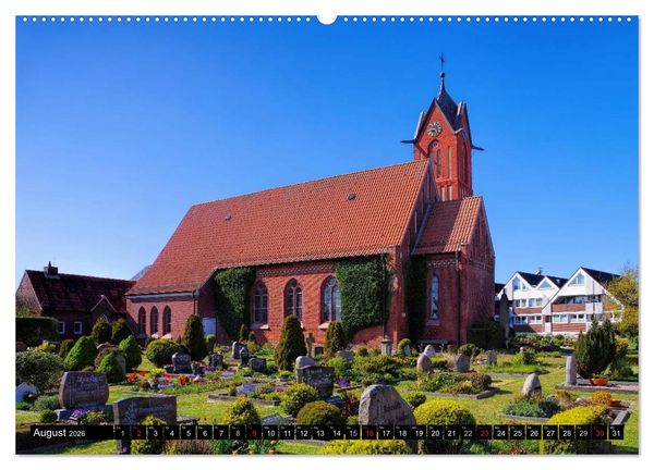Produktbild: Kirchen in Ostfriesland (hochwertiger Premium Wandkalender 2026 DIN A2 quer), Kunstdruck in Hochglanz