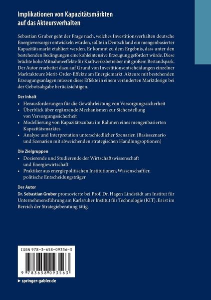 Produktbild: Implikationen von Kapazit&auml;tsm&auml;rkten auf das Akteursverhalten