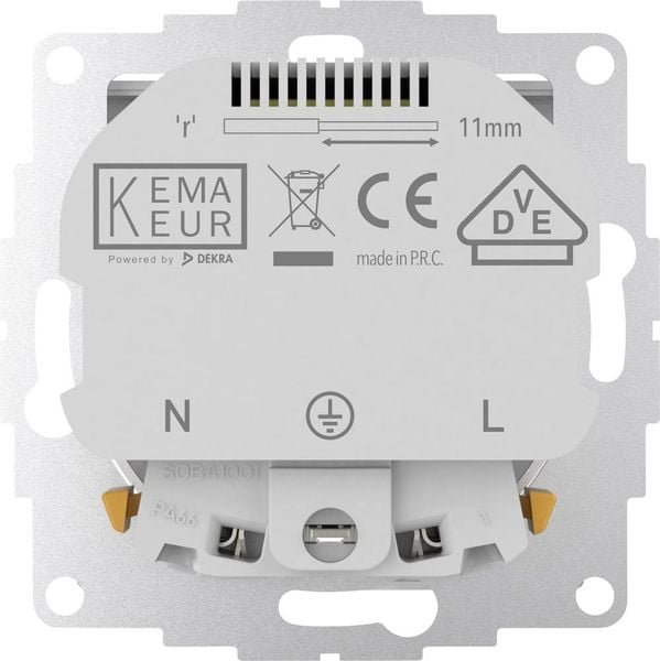 Produktbild: 2USB 2U-449511 1fach Schutzkontakt-Steckdose mit USB-Ladeausgang, erh&ouml;hter Ber&uuml;hrungsschutz, VDE IP20 Reinwei&szlig; (RAL 9010)