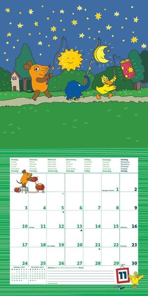 'Alpha Edition - Die Maus 2025 Broschürenkalender 30x30cm, Kinderkalender mit humorvollen 